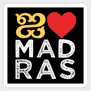 I love Madras Chennai Tamil Language Quote Sticker